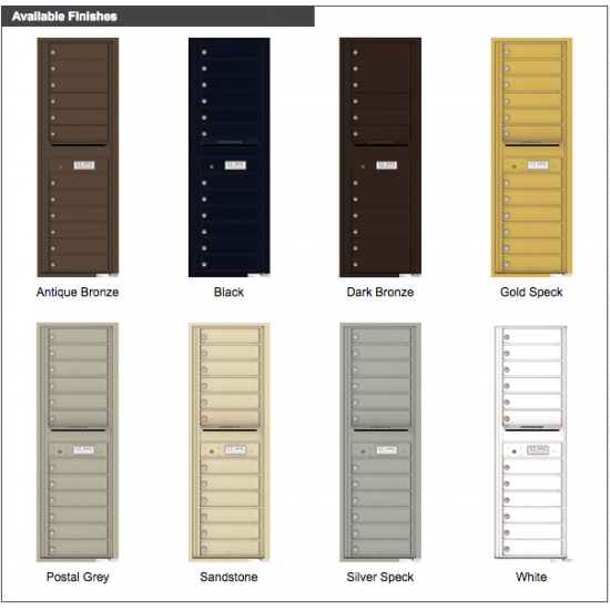 Load image into Gallery viewer, 4C14S-12 - 12 Tenant Doors with Outgoing Mail Compartment - 4C Wall Mount 14-High Mailboxes
