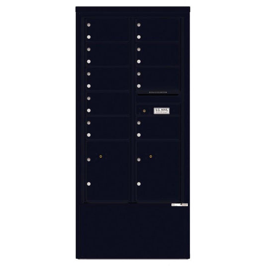 4C15D-09-D - 9 Tenant Doors with 2 Parcel Lockers and Outgoing Mail Compartment - 4C Depot Mailbox Module