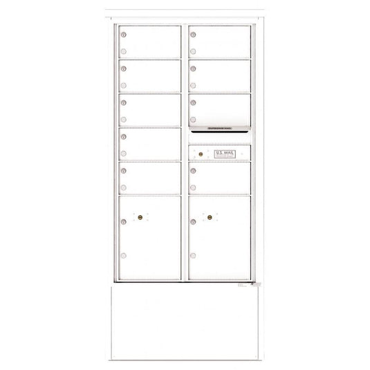 4C15D-09-D - 9 Tenant Doors with 2 Parcel Lockers and Outgoing Mail Compartment - 4C Depot Mailbox Module