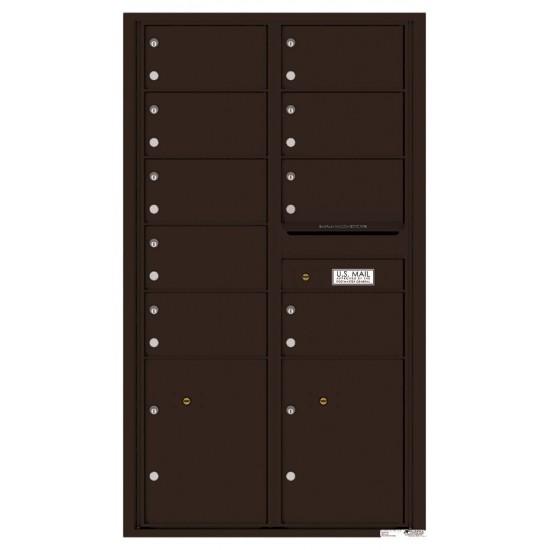 Load image into Gallery viewer, 4C15D-09 - 9 Oversized Tenant Doors with 2 Parcel Lockers and Outgoing Mail Compartment - 4C Wall Mount 15-High Mailboxes
