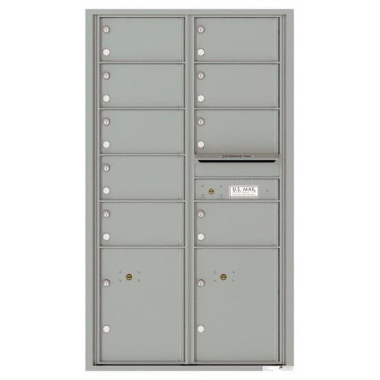 4C15D-09 - 9 Oversized Tenant Doors with 2 Parcel Lockers and Outgoing Mail Compartment - 4C Wall Mount 15-High Mailboxes