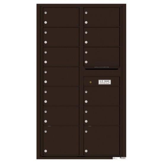 Load image into Gallery viewer, 4C15D-13 - 13 Oversized Tenant Doors and Outgoing Mail Compartment - 4C Wall Mount 15-High Mailboxes
