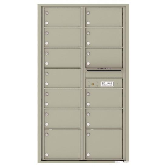 Load image into Gallery viewer, 4C15D-13 - 13 Oversized Tenant Doors and Outgoing Mail Compartment - 4C Wall Mount 15-High Mailboxes
