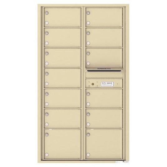 4C15D-13 - 13 Oversized Tenant Doors and Outgoing Mail Compartment - 4C Wall Mount 15-High Mailboxes