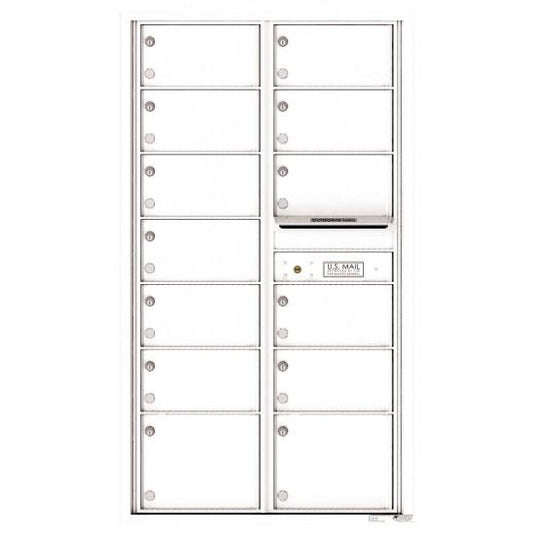 4C15D-13 - 13 Oversized Tenant Doors and Outgoing Mail Compartment - 4C Wall Mount 15-High Mailboxes