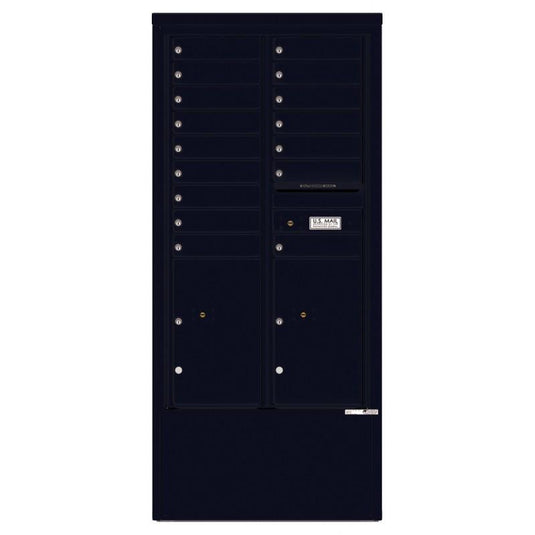 4C15D-16-D - 16 Tenant Doors with 2 Parcel Lockers and Outgoing Mail Compartment - 4C Depot Mailbox Module