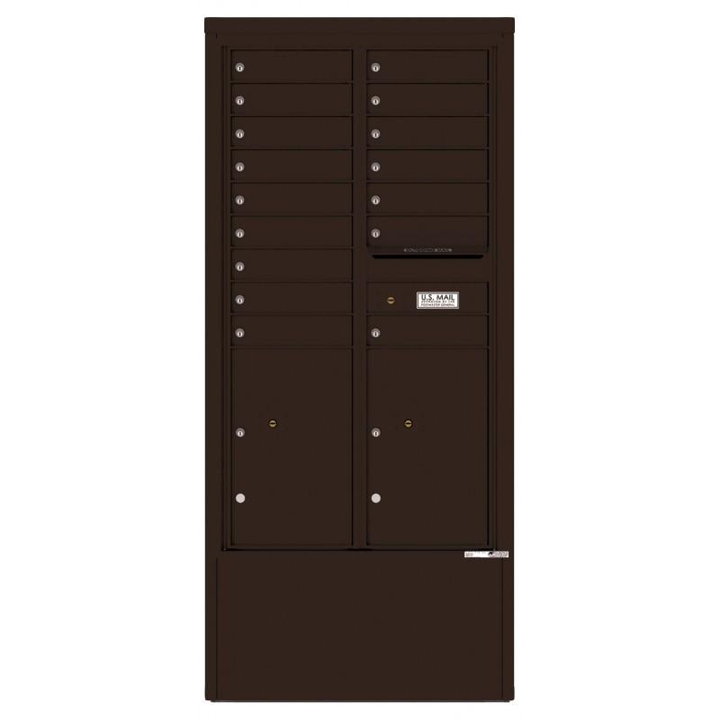 Load image into Gallery viewer, 4C15D-16-D - 16 Tenant Doors with 2 Parcel Lockers and Outgoing Mail Compartment - 4C Depot Mailbox Module
