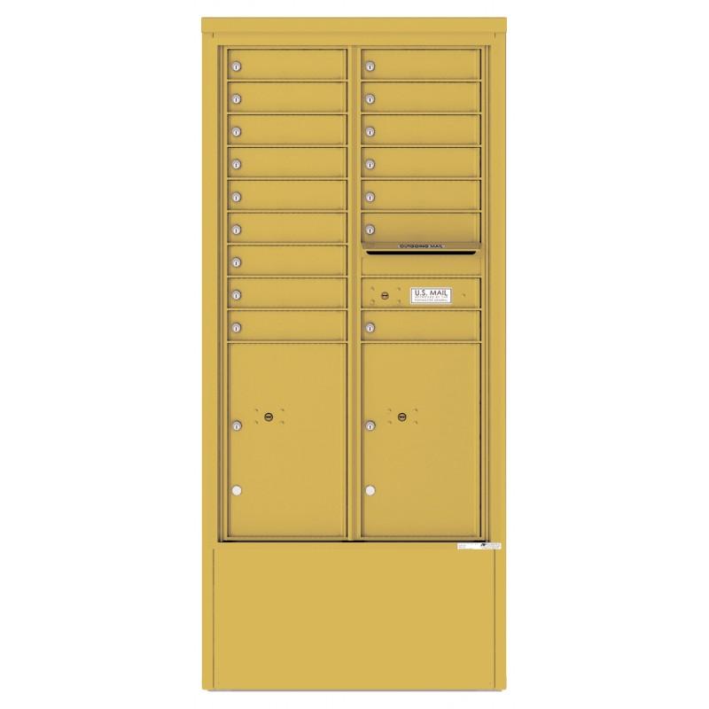Load image into Gallery viewer, 4C15D-16-D - 16 Tenant Doors with 2 Parcel Lockers and Outgoing Mail Compartment - 4C Depot Mailbox Module
