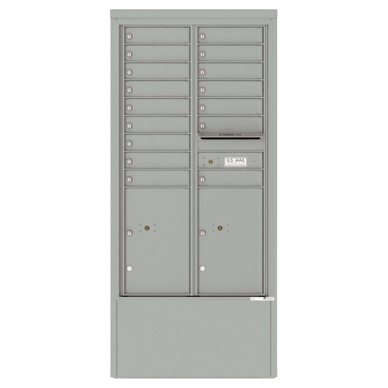 Load image into Gallery viewer, 4C15D-16-D - 16 Tenant Doors with 2 Parcel Lockers and Outgoing Mail Compartment - 4C Depot Mailbox Module

