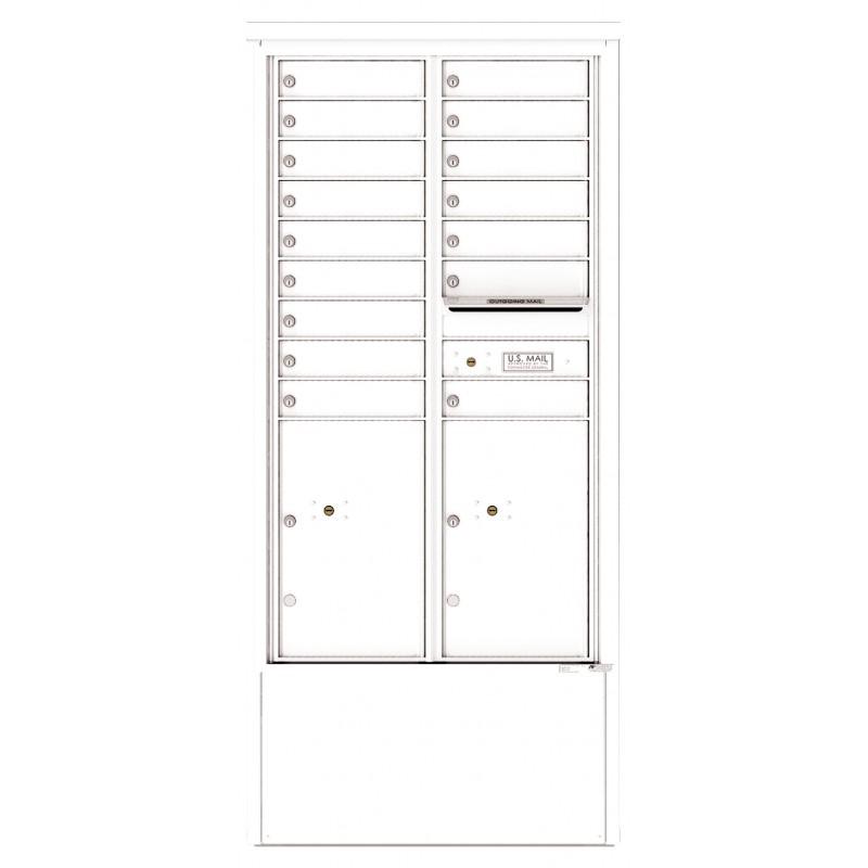 Load image into Gallery viewer, 4C15D-16-D - 16 Tenant Doors with 2 Parcel Lockers and Outgoing Mail Compartment - 4C Depot Mailbox Module
