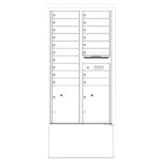 4C15D-18-D - 18 Tenant Doors with 2 Parcel Lockers and Outgoing Mail Compartment - 4C Depot Mailbox Module
