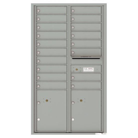 Load image into Gallery viewer, 4C15D-18 - 18 Tenant Doors with 2 Parcel Lockers and Outgoing Mail Compartment - 4C Wall Mount 15-High Mailboxes
