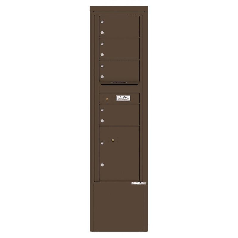 Load image into Gallery viewer, 4C15S-04-D - 4 Tenant Doors with 1 Parcel Locker and Outgoing Mail Compartment - 4C Depot Mailbox Module
