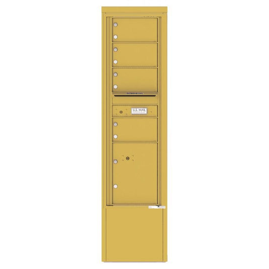 4C15S-04-D - 4 Tenant Doors with 1 Parcel Locker and Outgoing Mail Compartment - 4C Depot Mailbox Module