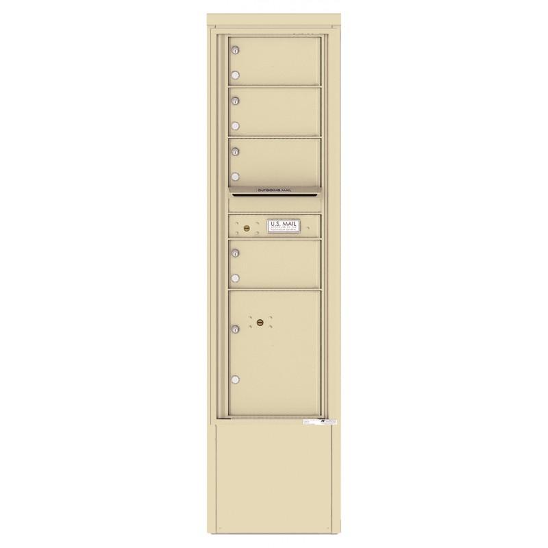 Load image into Gallery viewer, 4C15S-04-D - 4 Tenant Doors with 1 Parcel Locker and Outgoing Mail Compartment - 4C Depot Mailbox Module

