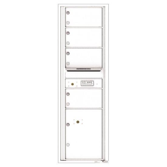 Load image into Gallery viewer, 4C15S-04 - 4 Oversized Tenant Doors with 1 Parcel Locker and Outgoing Mail Compartment - 4C Wall Mount 15-High Mailboxes
