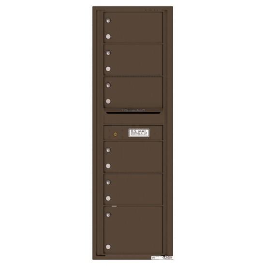 Load image into Gallery viewer, 4C15S-06 - 6 Oversized Tenant Doors with Outgoing Mail Compartment - 4C Wall Mount 15-High Mailboxes
