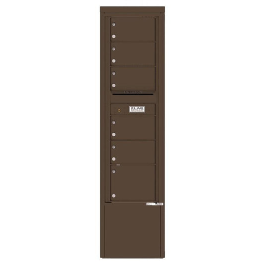 4C15S-06-D - 6 Tenant Doors and Outgoing Mail Compartment - 4C Depot Mailbox Module