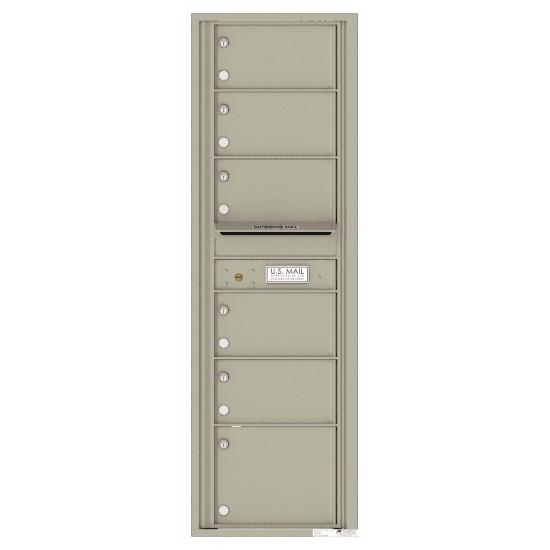 Load image into Gallery viewer, 4C15S-06 - 6 Oversized Tenant Doors with Outgoing Mail Compartment - 4C Wall Mount 15-High Mailboxes
