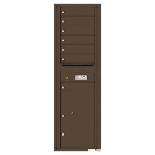 4C15S-07 - 7 Tenant Doors with 1 Parcel Locker and Outgoing Mail Compartment - 4C Wall Mount 15-High Mailboxes