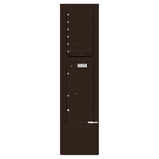 4C15S-07-D - 7 Tenant Doors with 1 Parcel Locker and Outgoing Mail Compartment - 4C Depot Mailbox Module