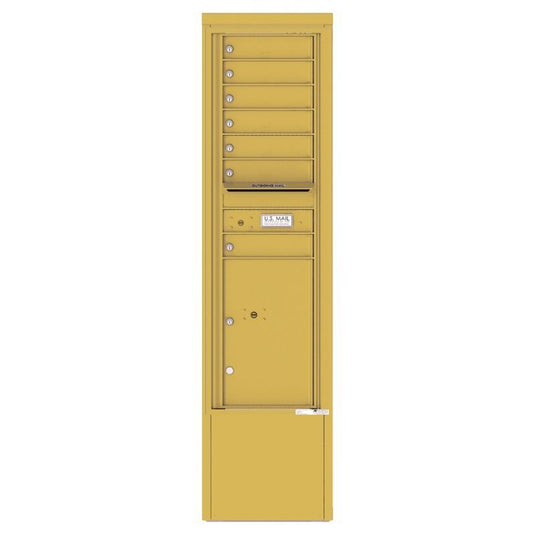 4C15S-07-D - 7 Tenant Doors with 1 Parcel Locker and Outgoing Mail Compartment - 4C Depot Mailbox Module