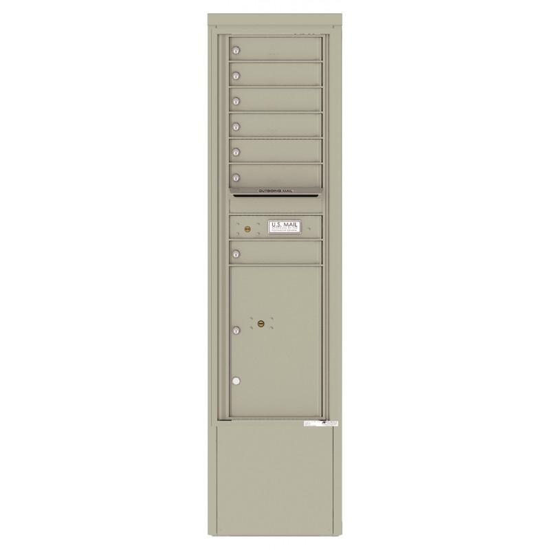 Load image into Gallery viewer, 4C15S-07-D - 7 Tenant Doors with 1 Parcel Locker and Outgoing Mail Compartment - 4C Depot Mailbox Module
