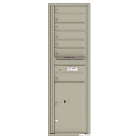 4C15S-07 - 7 Tenant Doors with 1 Parcel Locker and Outgoing Mail Compartment - 4C Wall Mount 15-High Mailboxes