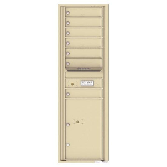 4C15S-07 - 7 Tenant Doors with 1 Parcel Locker and Outgoing Mail Compartment - 4C Wall Mount 15-High Mailboxes