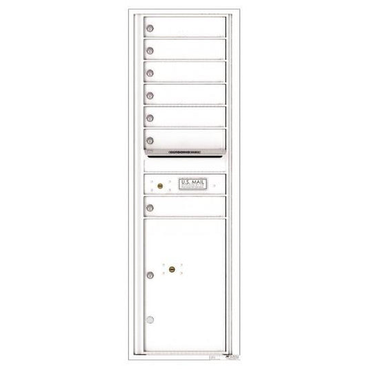 4C15S-07 - 7 Tenant Doors with 1 Parcel Locker and Outgoing Mail Compartment - 4C Wall Mount 15-High Mailboxes