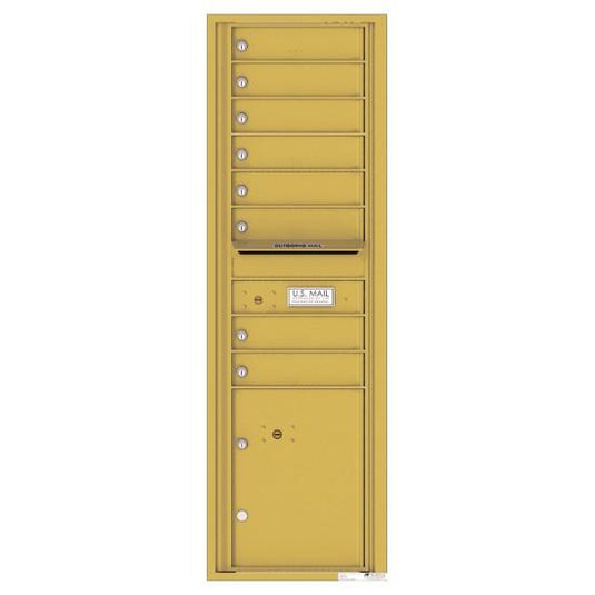 4C15S-08 - 8 Tenant Doors with 1 Parcel Locker and Outgoing Mail Compartment - 4C Wall Mount 15-High Mailboxes
