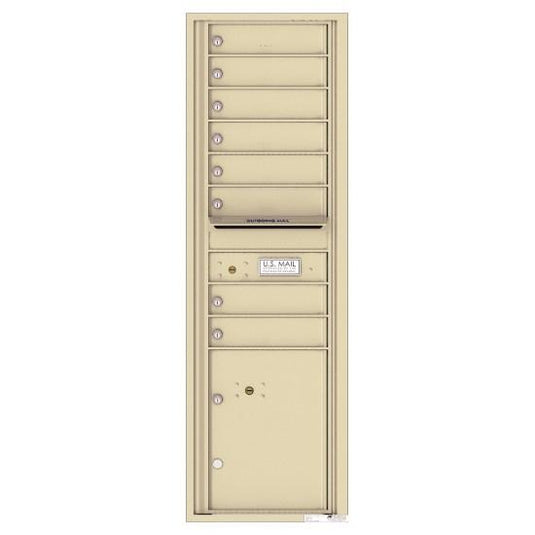 4C15S-08 - 8 Tenant Doors with 1 Parcel Locker and Outgoing Mail Compartment - 4C Wall Mount 15-High Mailboxes