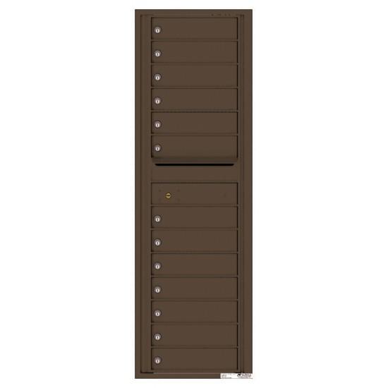 Load image into Gallery viewer, 4C15S-13 - 13 Tenant Doors with Outgoing Mail Compartment - 4C Wall Mount 15-High Mailboxes

