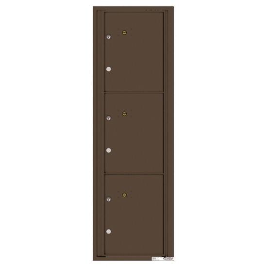 4C15S-3P - 3 Parcel Doors Unit - 4C Wall Mount 15-High