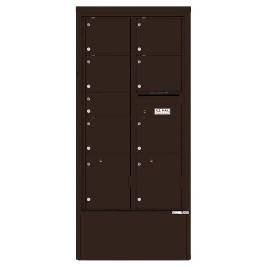 4C16D-07-D - 7 Tenant Doors with 2 Parcel Lockers and Outgoing Mail Compartment - 4C Depot Mailbox Module