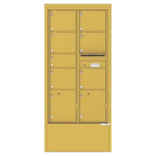 4C16D-07-D - 7 Tenant Doors with 2 Parcel Lockers and Outgoing Mail Compartment - 4C Depot Mailbox Module