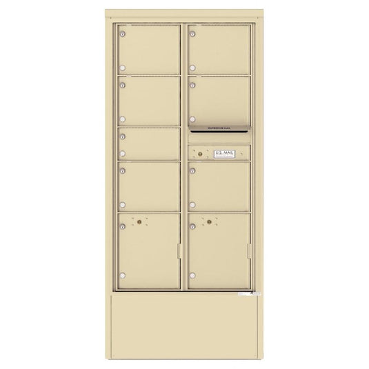 4C16D-07-D - 7 Tenant Doors with 2 Parcel Lockers and Outgoing Mail Compartment - 4C Depot Mailbox Module