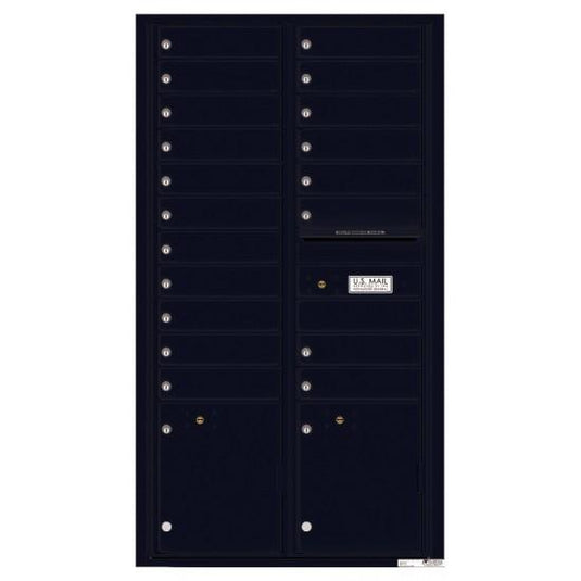 4C16D-19 - 19 Tenant Doors with 2 Parcel Lockers and Outgoing Mail Compartment - 4C Wall Mount Max Height Mailboxes