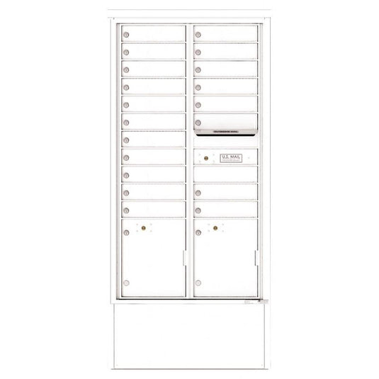 4C16D-19-D - 19 Tenant Doors with 2 Parcel Lockers and Outgoing Mail Compartment - 4C Depot Mailbox Module