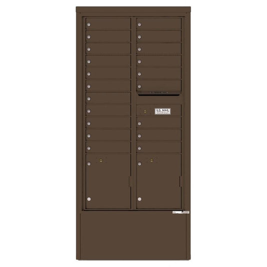 4C16D-20-D - 20 Tenant Doors with 2 Parcel Lockers and Outgoing Mail Compartment - 4C Depot Mailbox Module