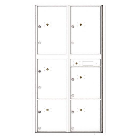 Load image into Gallery viewer, 4C16D-6P - 6 Parcel Doors Unit - 4C Wall Mount Max Height
