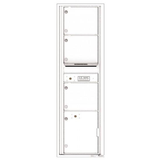 Load image into Gallery viewer, 4C16S-03 - 3 Oversized Tenant Doors with 1 Parcel Locker and Outgoing Mail Compartment - 4C Wall Mount Max Height Mailboxes
