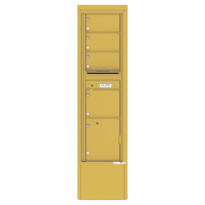 Load image into Gallery viewer, 4C16S-04-D - 4 Tenant Doors with 1 Parcel Locker and Outgoing Mail Compartment - 4C Depot Mailbox Module
