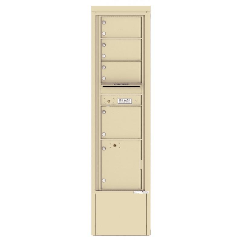 Load image into Gallery viewer, 4C16S-04-D - 4 Tenant Doors with 1 Parcel Locker and Outgoing Mail Compartment - 4C Depot Mailbox Module
