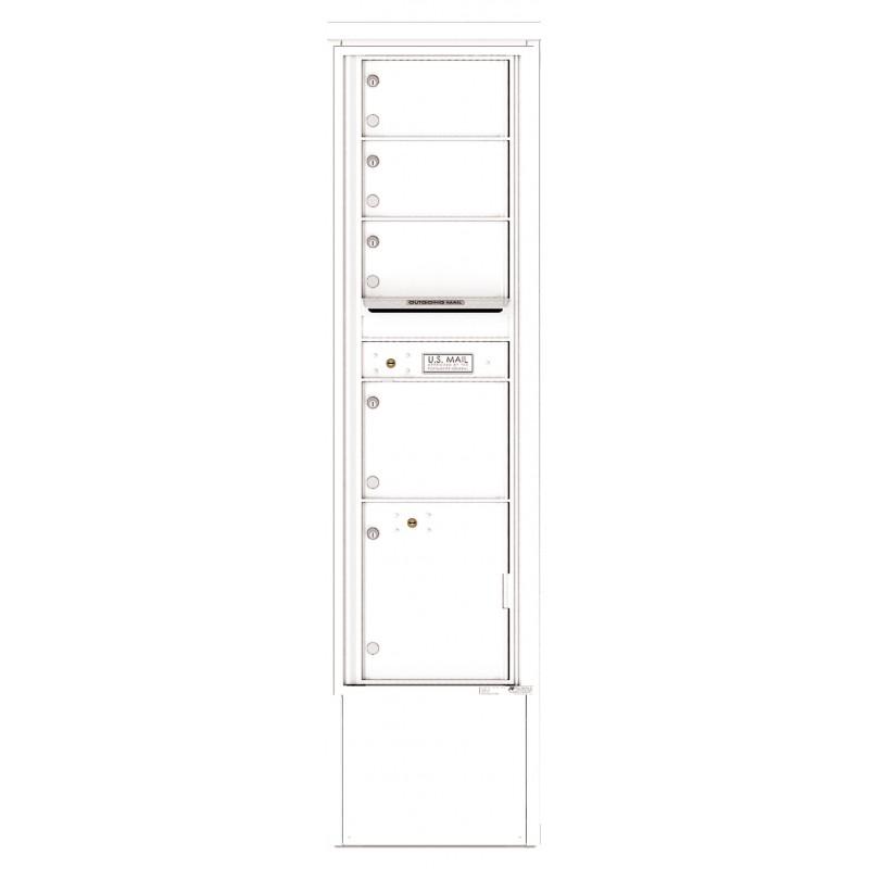 Load image into Gallery viewer, 4C16S-04-D - 4 Tenant Doors with 1 Parcel Locker and Outgoing Mail Compartment - 4C Depot Mailbox Module
