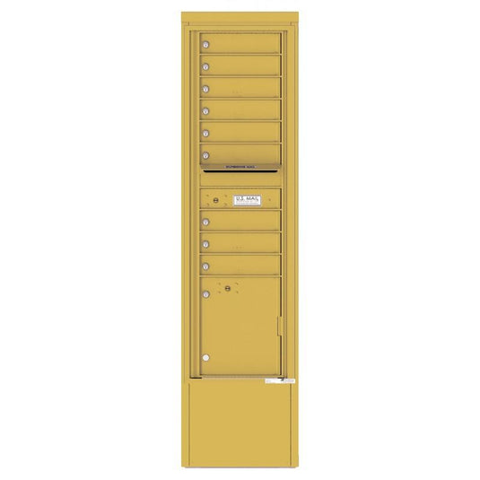4C16S-09-D - 9 Tenant Doors with 1 Parcel Locker and Outgoing Mail Compartment - 4C Depot Mailbox Module