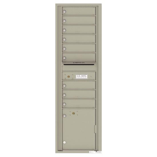 Load image into Gallery viewer, 4C16S-09 - 9 Tenant Doors with 1 Parcel Locker and Outgoing Mail Compartment - 4C Wall Mount Max Height Mailboxes
