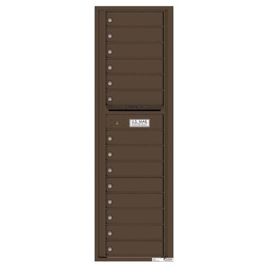 4C16S-14 - 14 Tenant Doors with Outgoing Mail Compartment - 4C Wall Mount Max Height Mailboxes