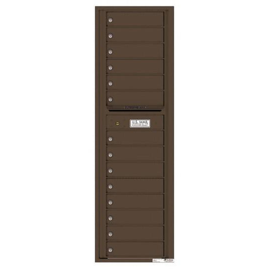 4C16S-14 - 14 Tenant Doors with Outgoing Mail Compartment - 4C Wall Mount Max Height Mailboxes