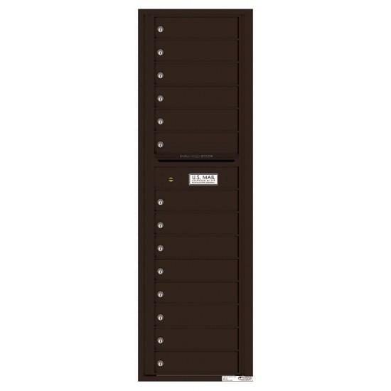 Load image into Gallery viewer, 4C16S-14 - 14 Tenant Doors with Outgoing Mail Compartment - 4C Wall Mount Max Height Mailboxes
